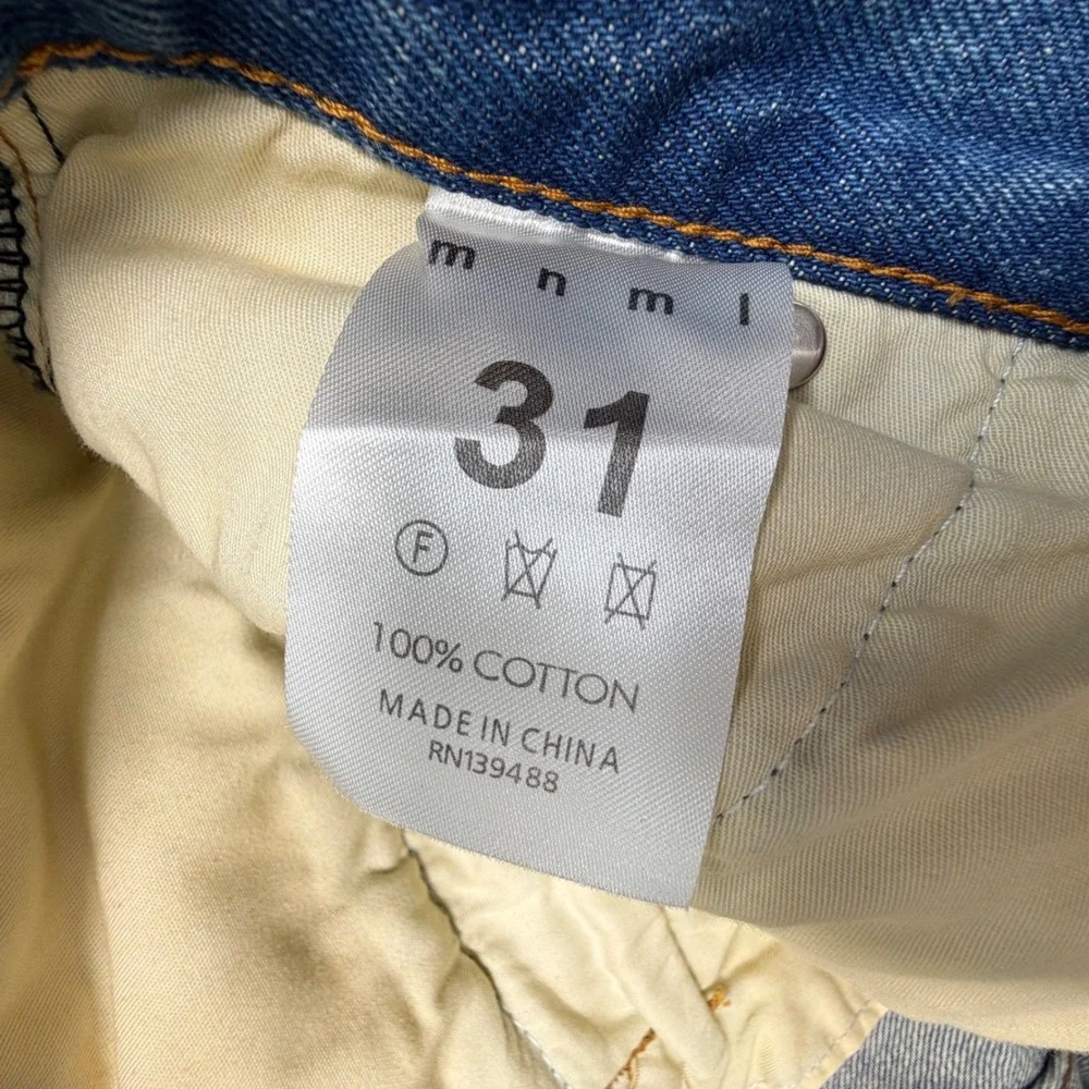 MNML Acid Wash Cargo Jeans Size 31 Baggy Y2K Utility Denim‎
